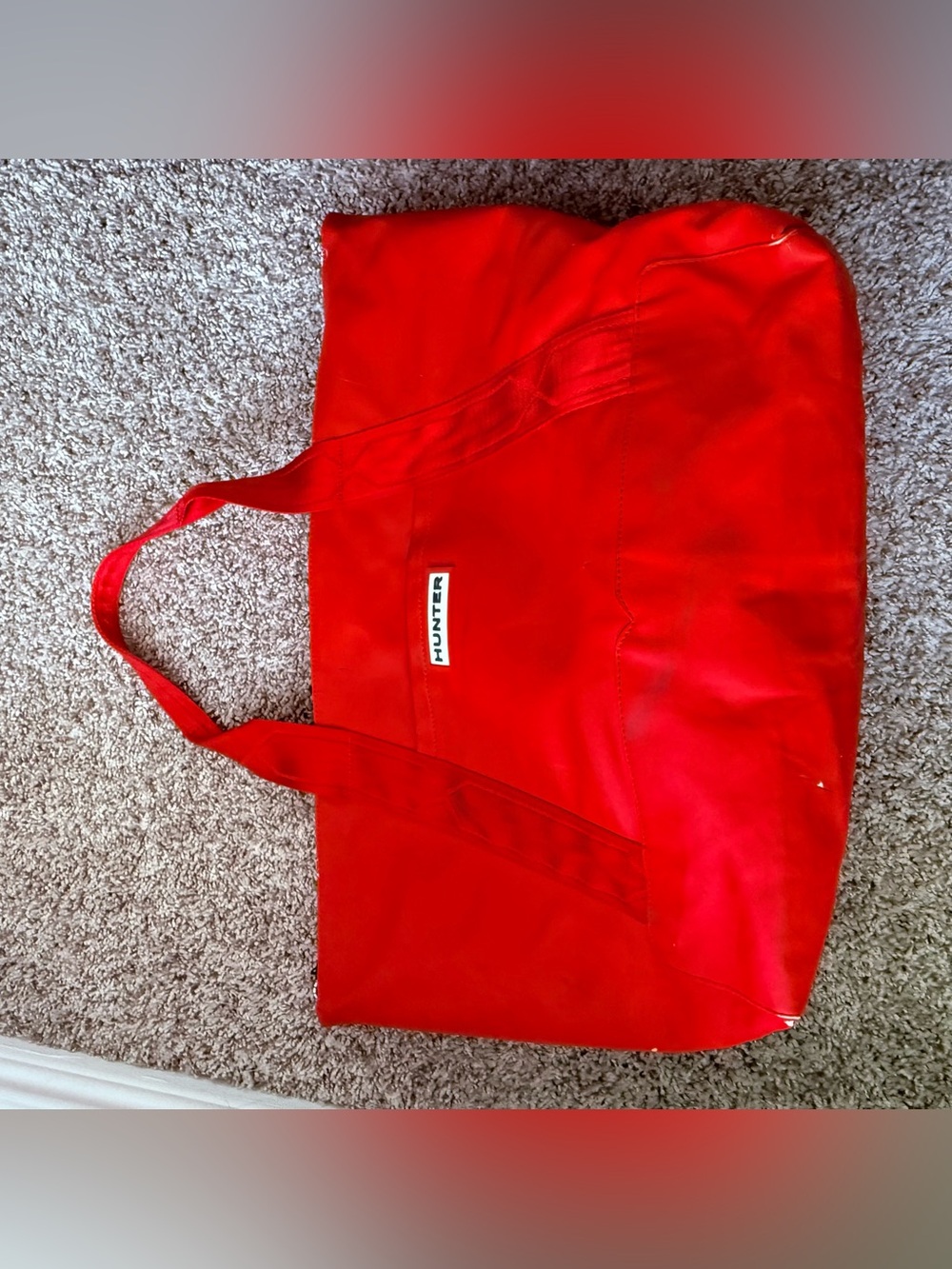 Hunter for Target Red Oversized Zipper Overnight Tote Bag Carryon